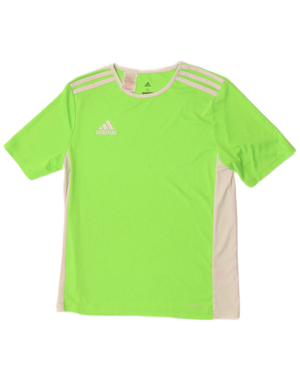 Adidas Camiseta Climalite para niña 13-14 años Grande Verde Colorblock