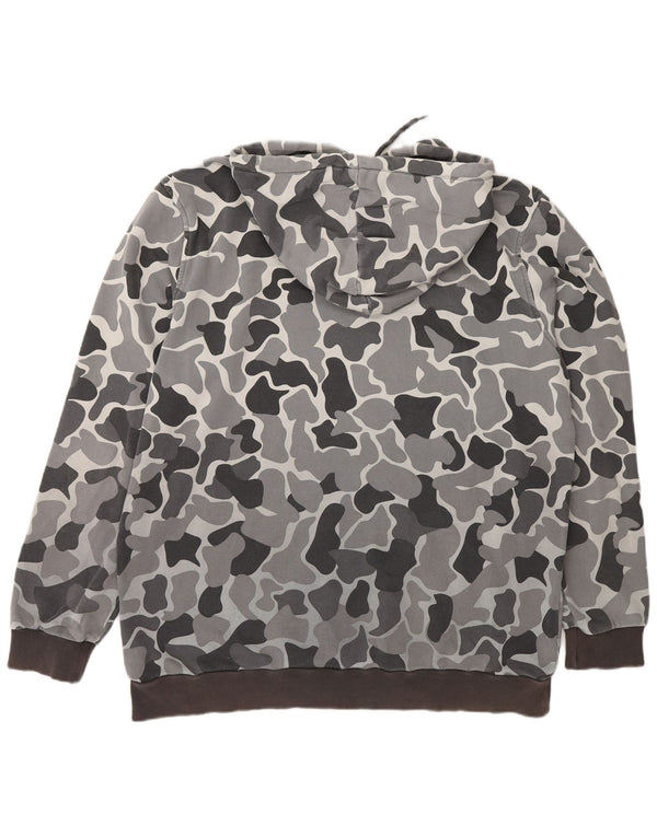Adidas Hombre Sudadera Con Capucha Jumper Grande Gris Camuflaje