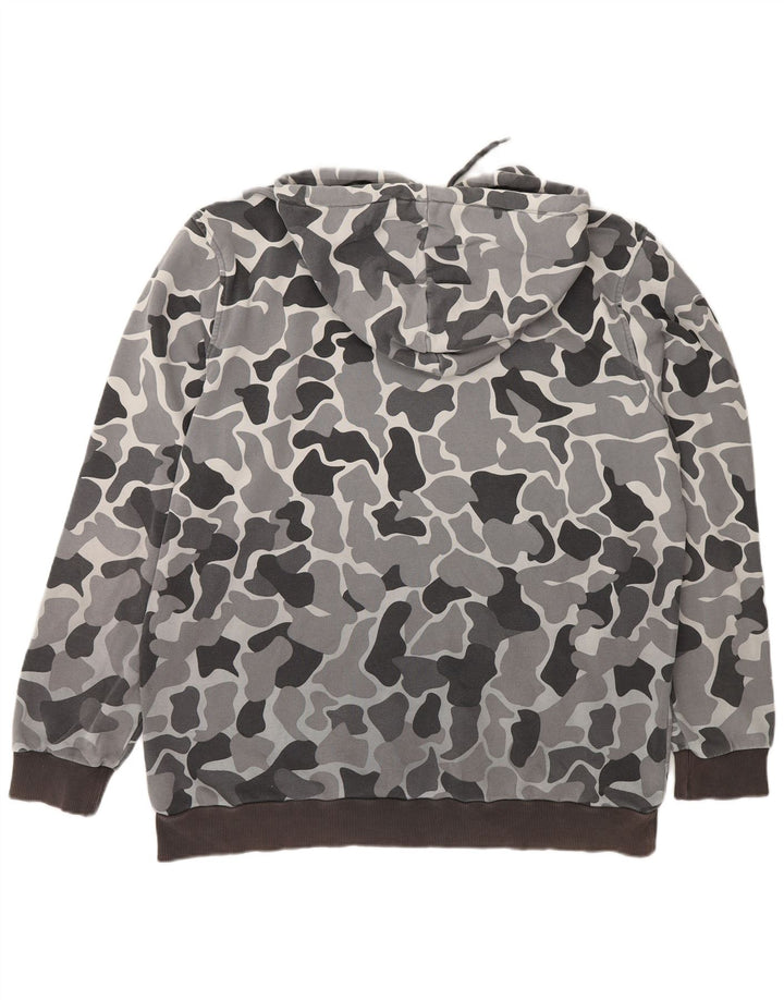 Adidas Hombre Sudadera Con Capucha Jumper Grande Gris Camuflaje