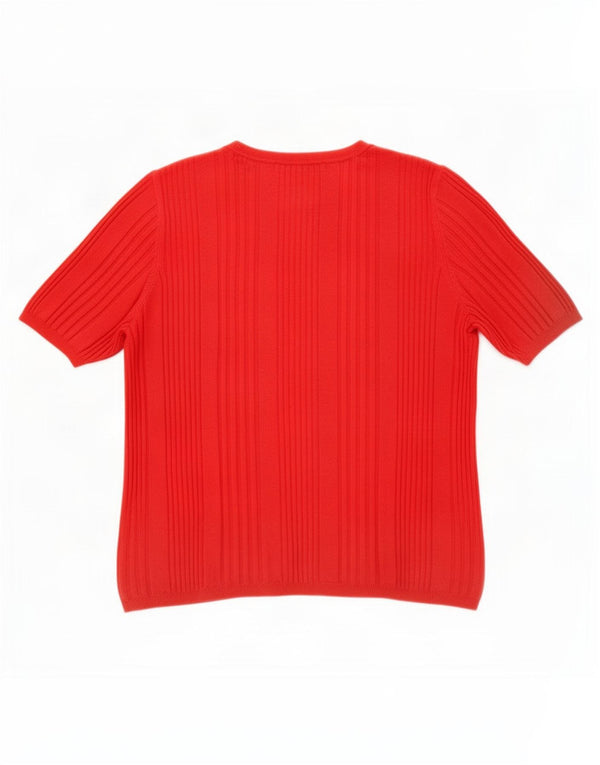 Marks & Spencer Camiseta para Mujer Top UK 42 Medium Viscosa Roja
