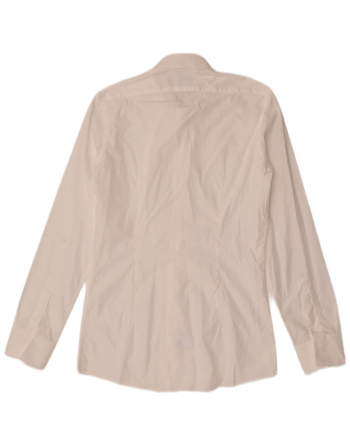 Carlo Pignatelli Camisa formal para hombre Talla 38 15 Algodón blanco mediano