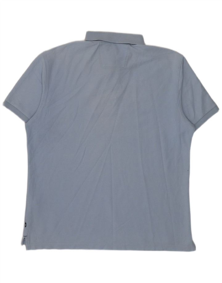 Nautica Polo para hombre de algodón azul grande