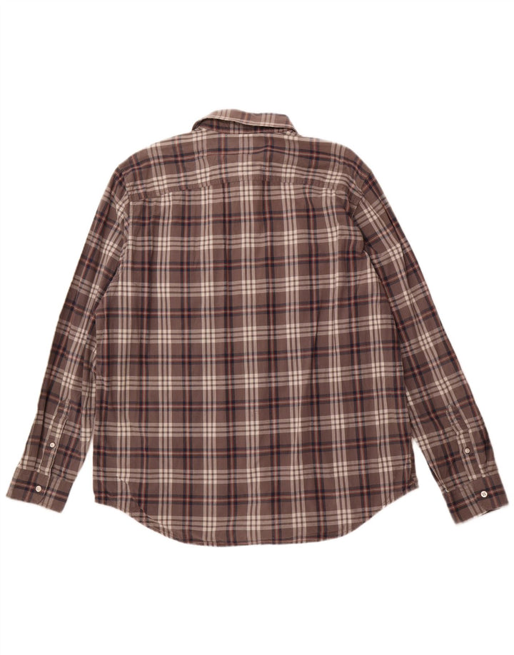 TIMBERLAND Camisa Regular Fit Hombre XL Gris Cuadros Algodón