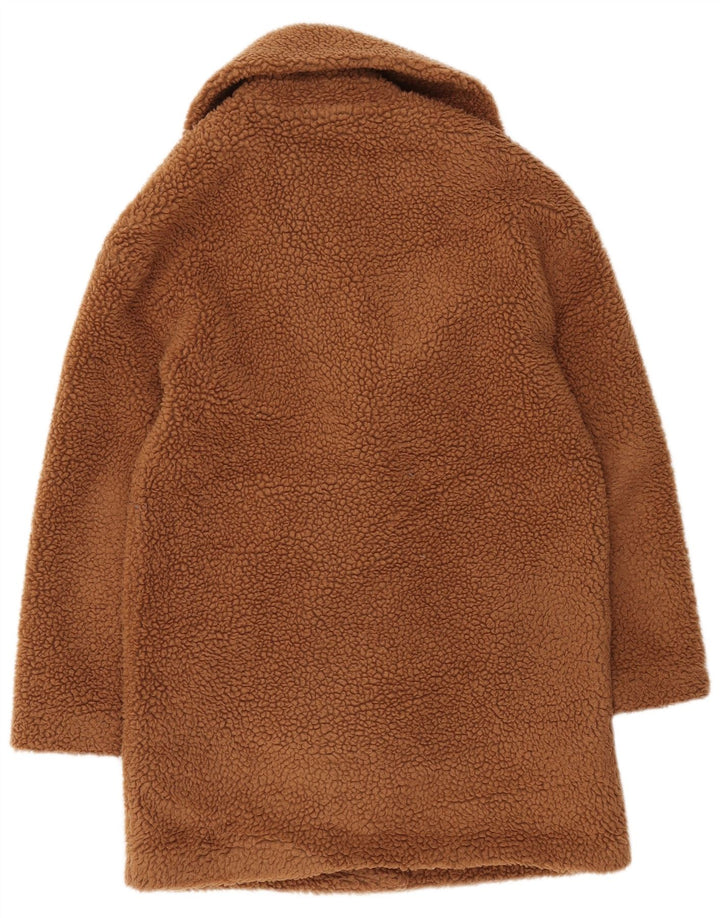 Abercrombie & Fitch Abrigo extragrande Teddy para mujer UK 6 XS Marrón Poliéster