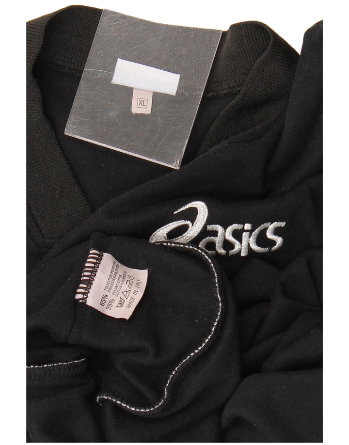 Asics Hombre Slim Fit Graphic Camiseta Top XL Poliéster Negro