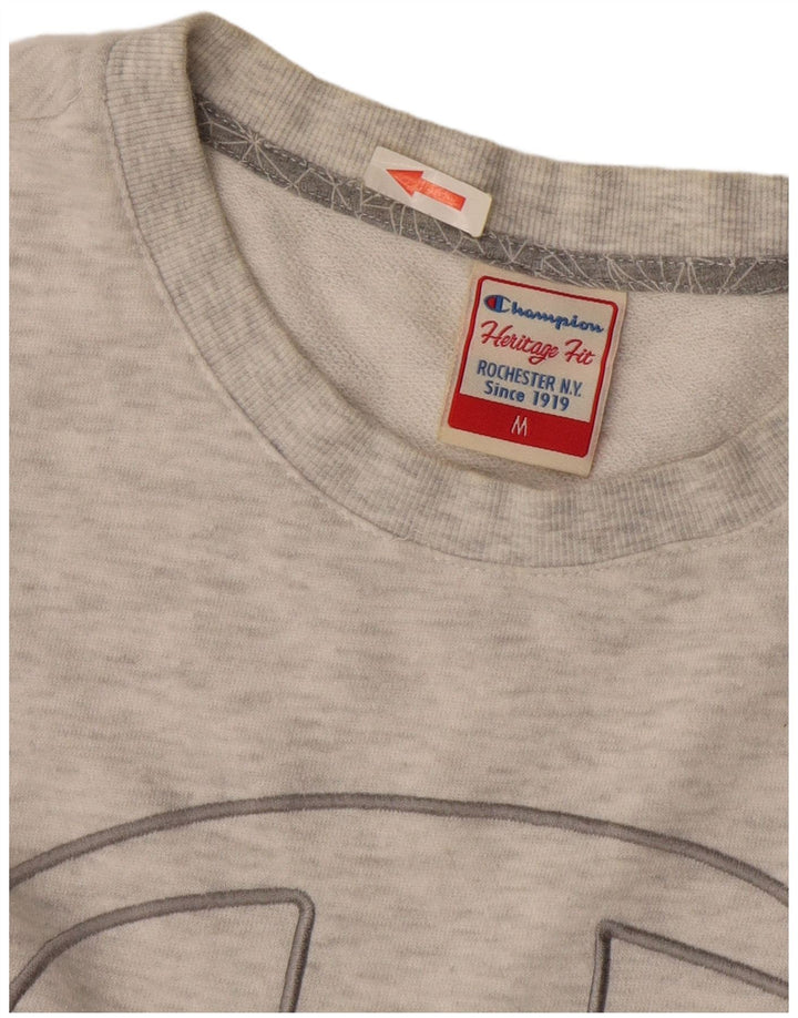 Champion Heritage Fit Graphic Sudadera para Mujer UK 44 Gris Medio
