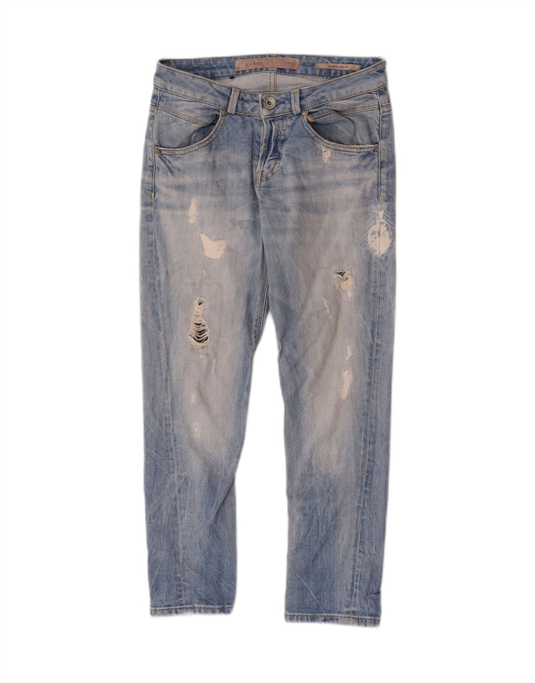 Guess Vaqueros Slim Desgastados Mujer W26 L24 Algodón Azul