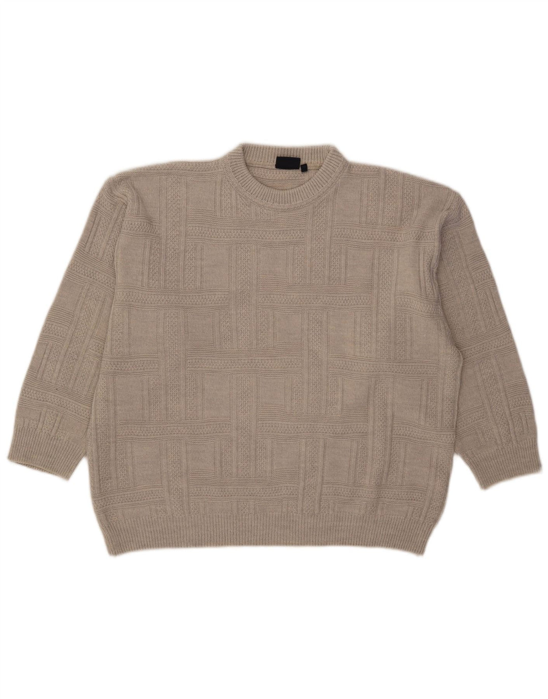 Nick Taylor - Jersey de cuello redondo para hombre, talla XL, acrílico gris