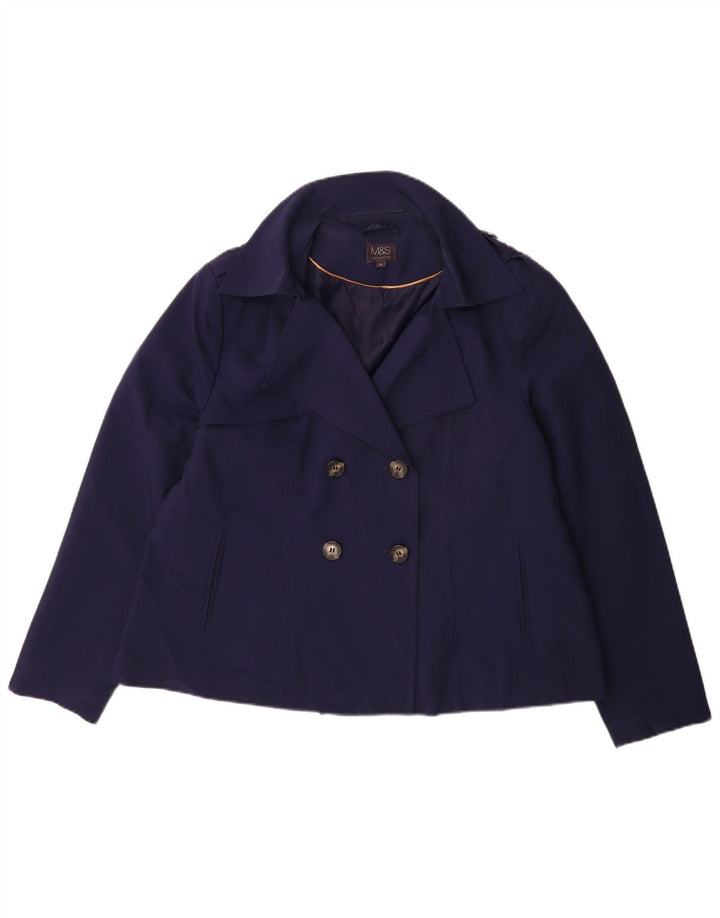 Marks & Spencer Chaquetón corto para mujer UK 40 XL Poliéster azul marino