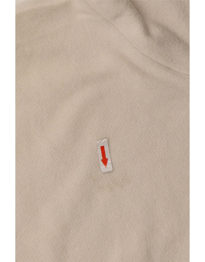 ZARA Suéter tipo jersey con cuello redondo y corte extragrande para mujer UK 10 Small Blanco