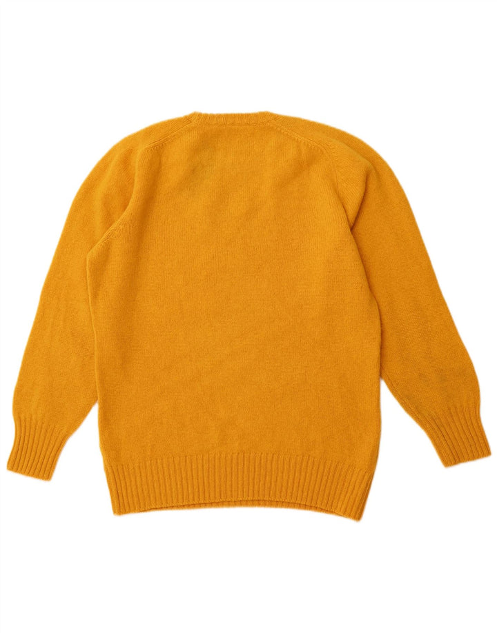 SERGIO TACCHINI Jersey de cuello redondo para mujer UK 40 Grande Amarillo