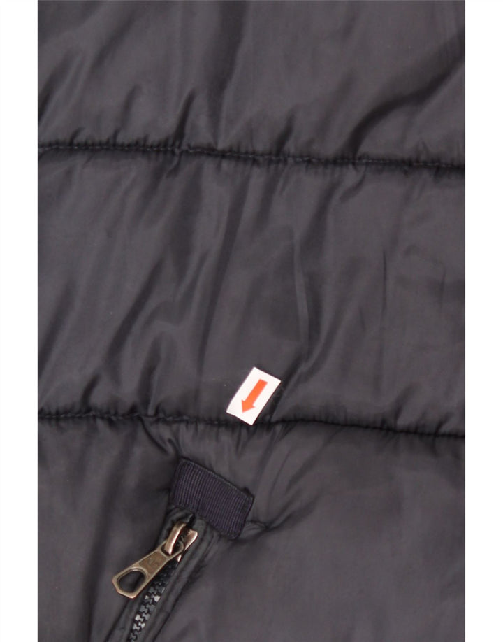 CHAMPION Mens Hooded Padded Jacket UK 42 XL Navy Blue Polyester