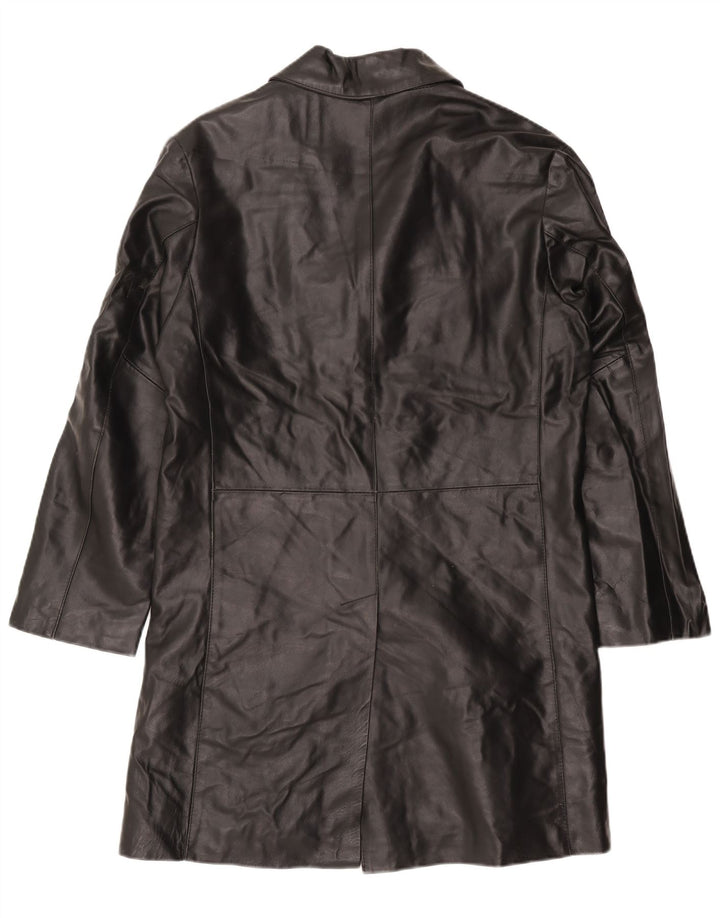 Catbalou Abrigo de cuero para hombre UK 40 Cuero negro grande