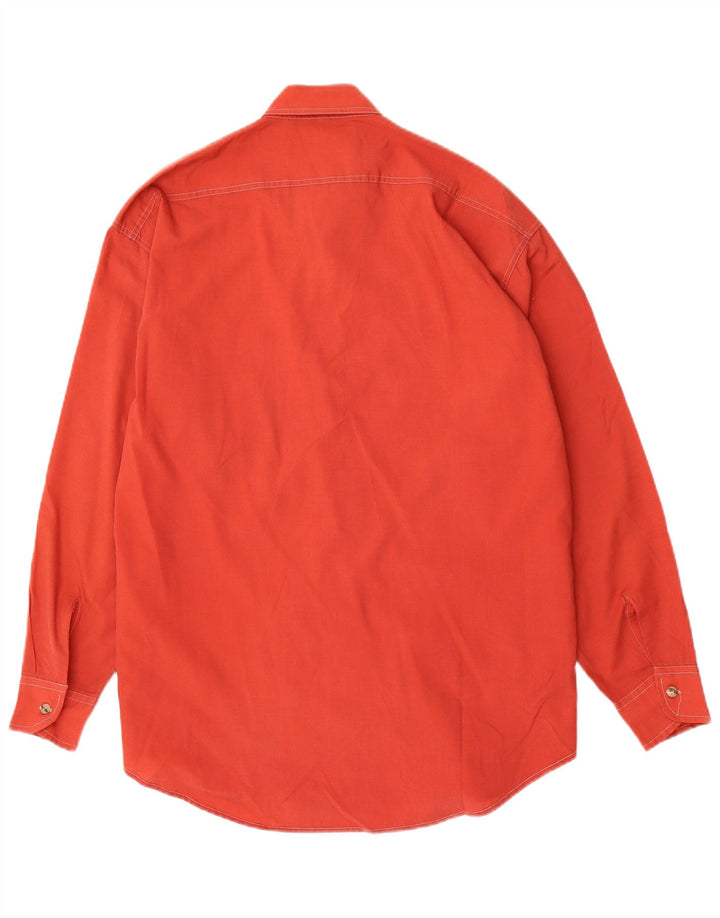 Camisa Vintage Hombre Talla 39/40 Mediana Roja