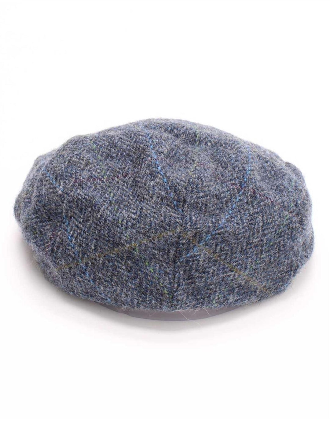 John Hanly Gorra plana para hombre XL Azul Espiga Nueva Lana Clásica