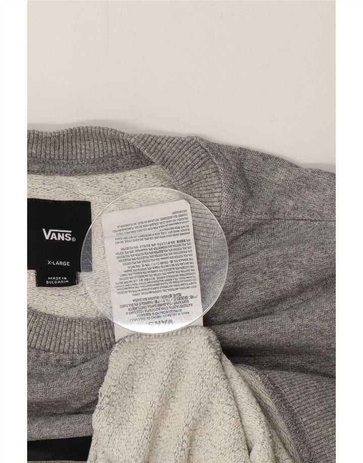 Vans Sudadera estampada para hombre XL Gris Algodón