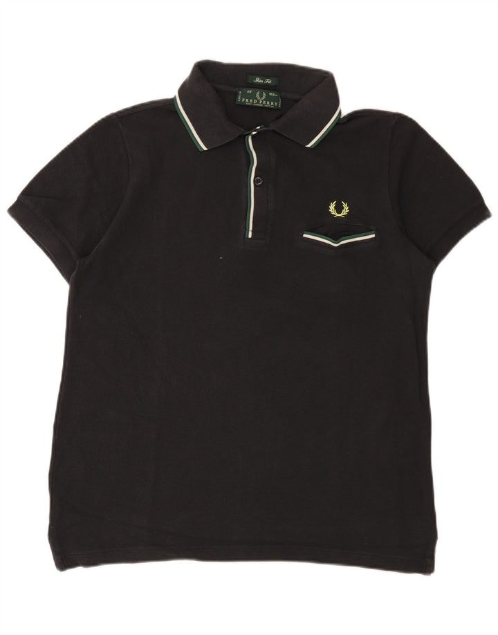 Fred Perry Polo Slim Fit De Algodón Negro Medio Para Hombre