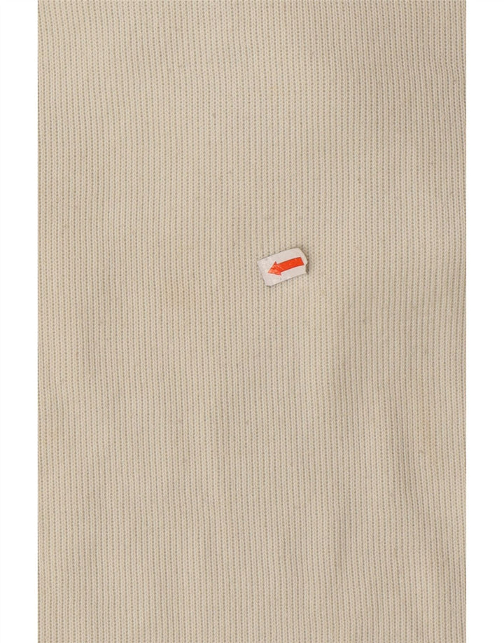 ELLESSE Hombre Cremallera Cuello Sudadera Jumper XL Gris Algodón