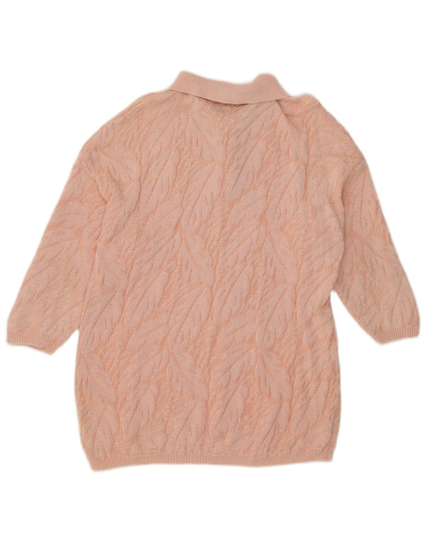 Benetton Jersey De Cuello Alto Con Estampado Abstracto IT 48 XL Rosa