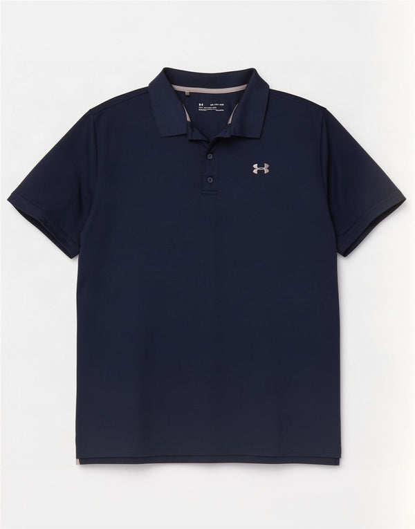 Under Armour Polo Heat Gear holgado para hombre, talla 2XL, poliéster azul marino