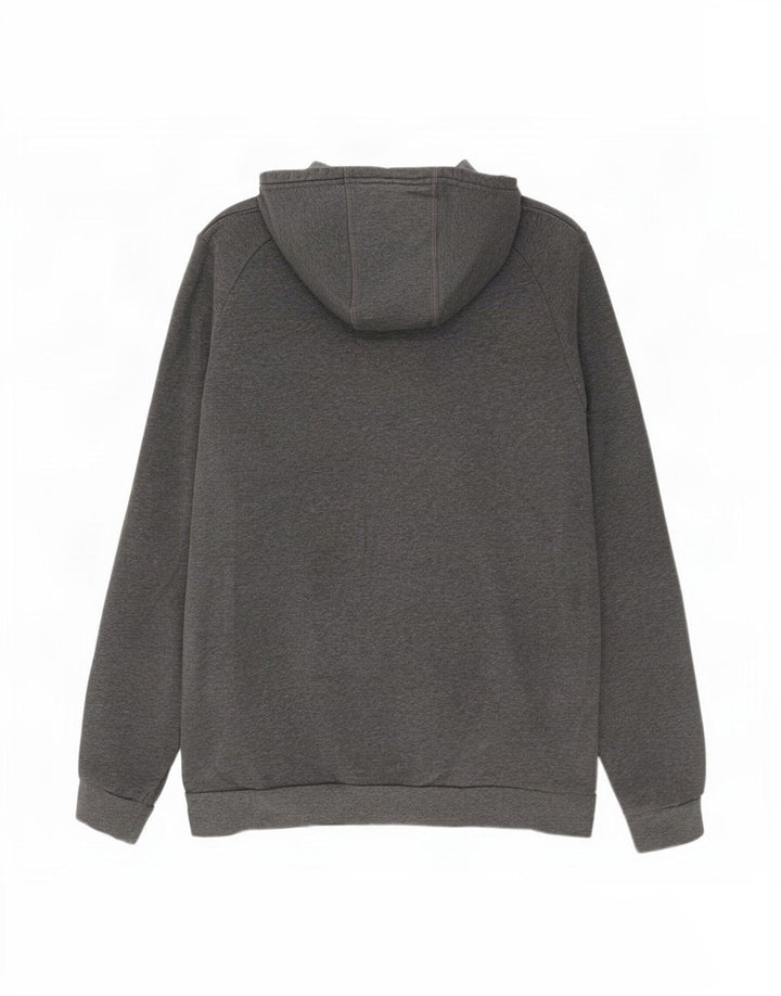 Adidas Hombre Sudadera Con Capucha Jumper Gris Medio Algodón Moteado