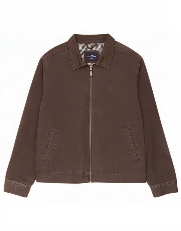 Marks & Spencer Chaqueta Bomber Azul Harbor para Hombre Reino Unido 40 Grande Algodón Marrón