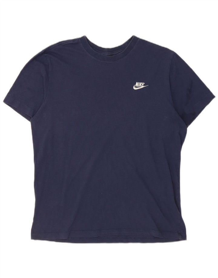 Camiseta Nike Hombre Top Medium Azul Marino Algodón