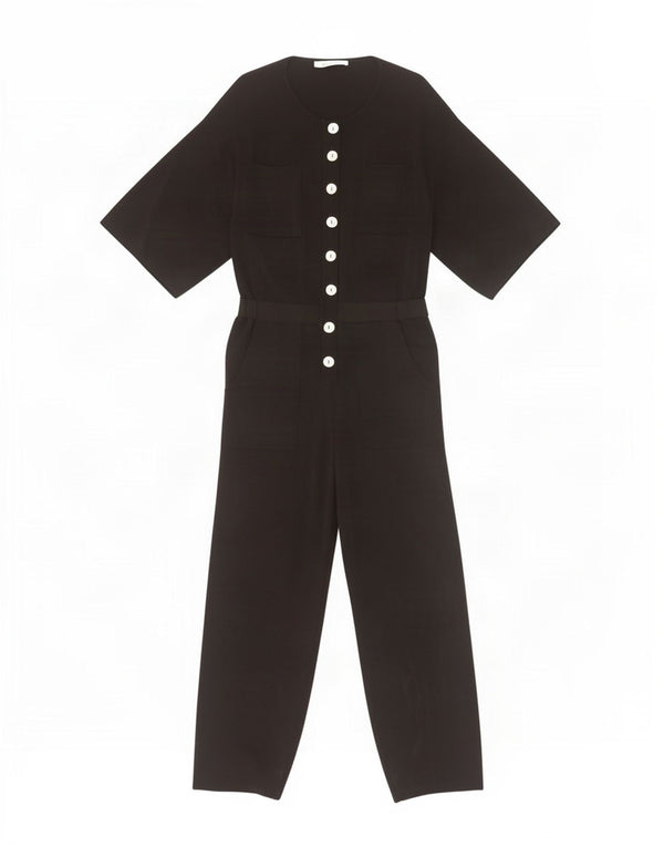 Zara Mujer Mono Manga 3/4 UK 44 Mediano Negro