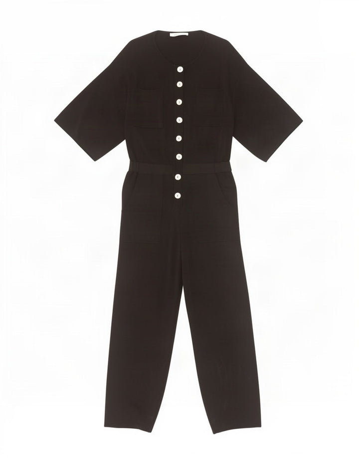 Zara Mujer Mono Manga 3/4 UK 44 Mediano Negro