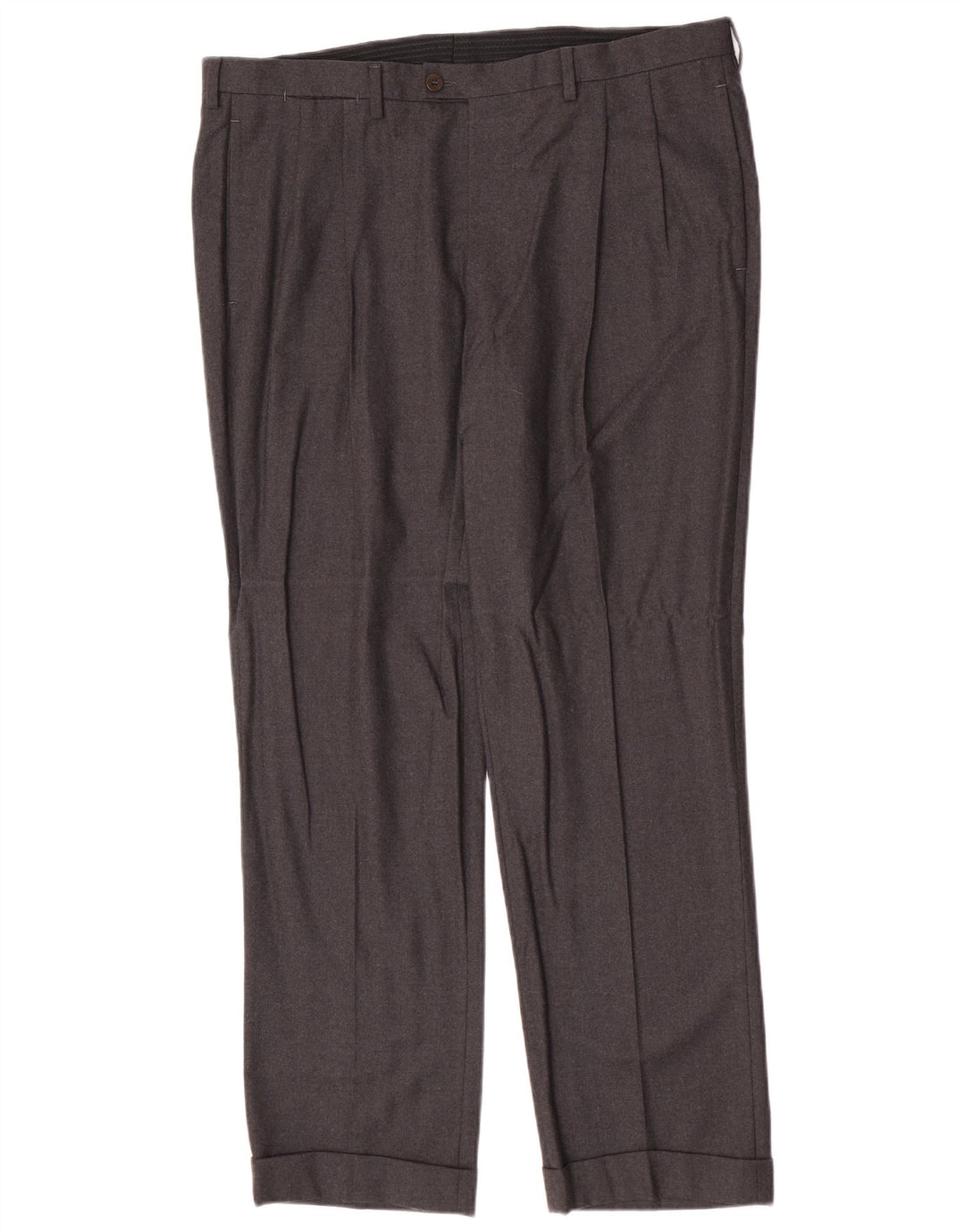 Kiton Pantalón de traje con pinzas para hombre IT 52 XL W38 L30 Gris