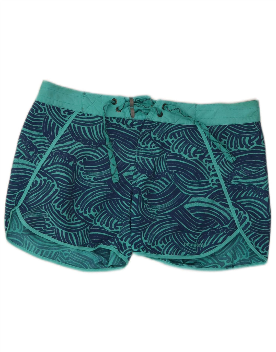Patagonia - Bañador para mujer con patrón abstracto, talla 6, nailon azul mediano