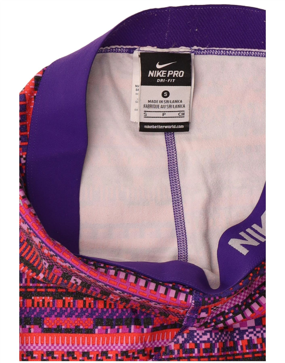 NIKE Leggings gráficos Dri Fit para mujer UK 8 Small Multicolor Geométrico