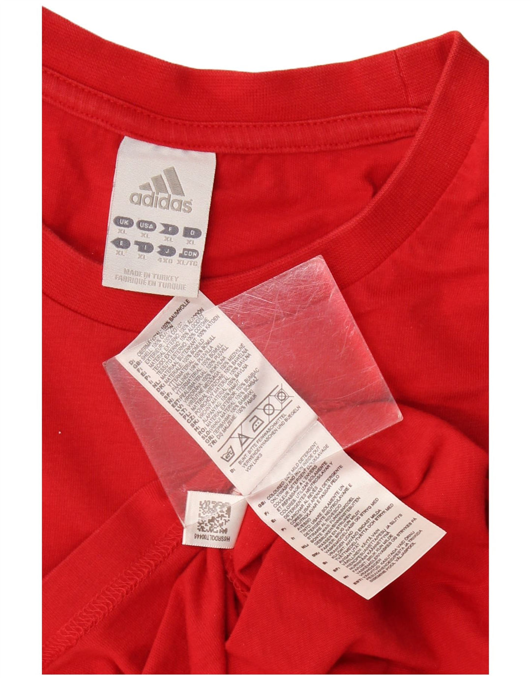 ADIDAS Camiseta gráfica para hombre Top XL Algodón rojo
