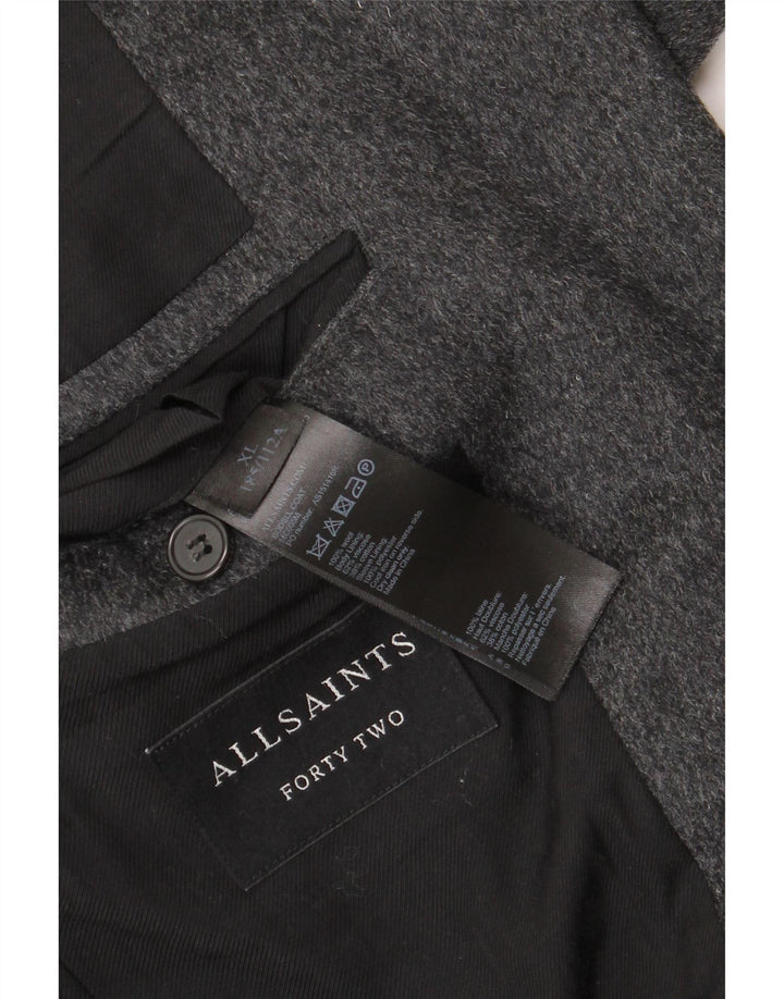 Abrigo All Saints para hombre UK 42 XL Lana gris