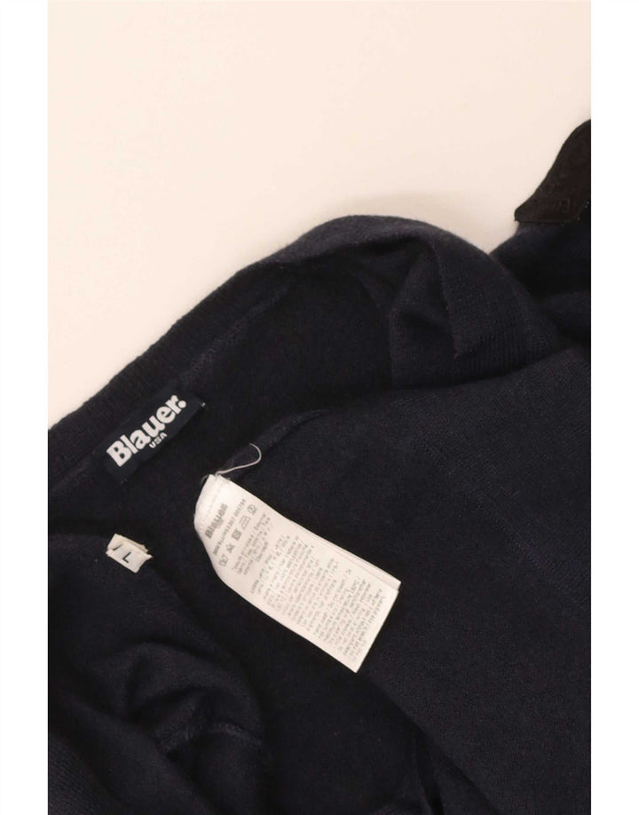 Blauer - Cárdigan para mujer, talla 40, talla grande, lana azul marino