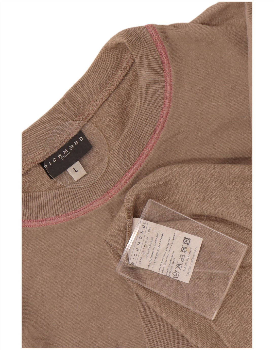 Richmond - Sudadera con gráfico para hombre, talla grande, algodón marrón