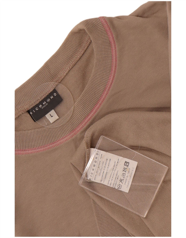 Richmond - Sudadera con gráfico para hombre, talla grande, algodón marrón
