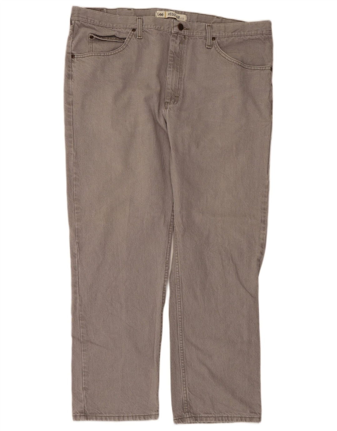 Vaqueros rectos de corte regular para hombre Lee W42 L30 Algodón gris