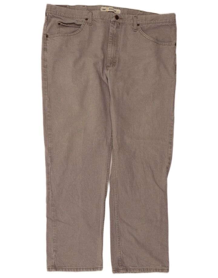 Vaqueros rectos de corte regular para hombre Lee W42 L30 Algodón gris