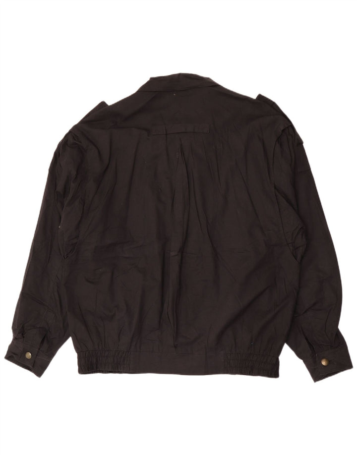 C & A Chaqueta Bomber Militar para Hombre EU 54 2XL Algodón Negro