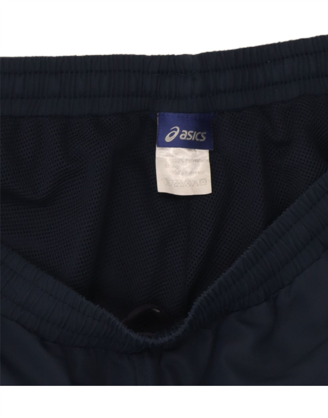 Asics Pantalón De Chándal Para Hombre Grande Azul Marino Colorblock Poliéster