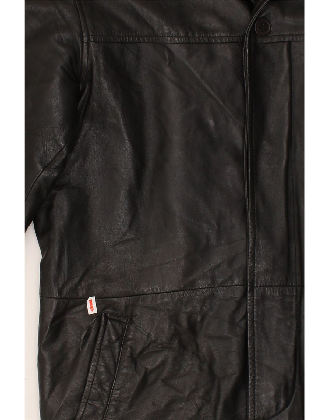 CONBIPEL Abrigo de cuero para hombre IT 46 Pequeño cuero negro