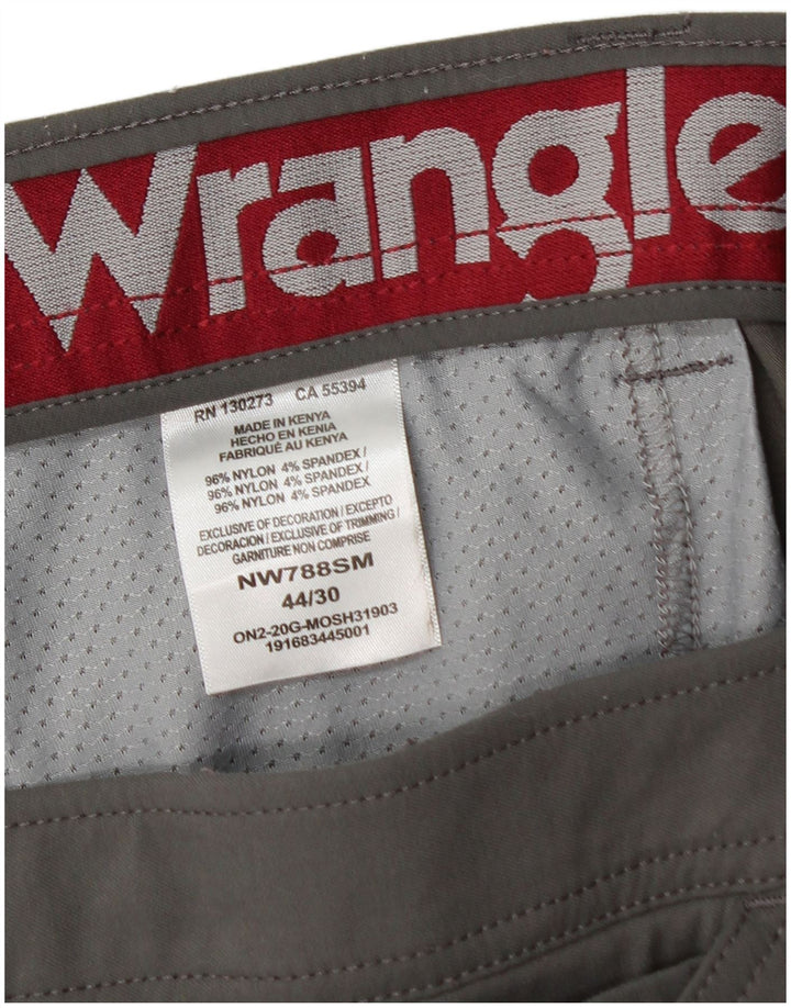 WRANGLER Pantalón cargo recto para hombre W44 L30 Nylon gris