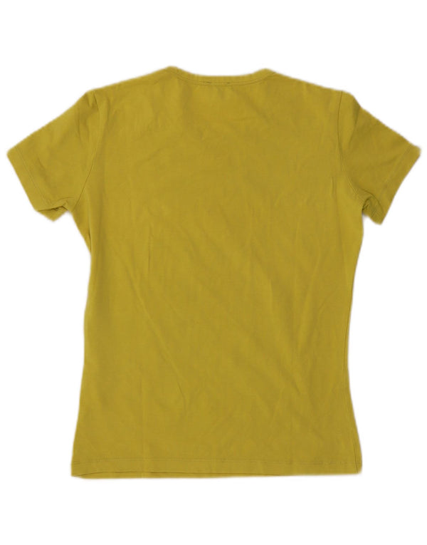 Calvin Klein Jeans Camiseta gráfica para mujer Top UK 14 Grande Algodón amarillo