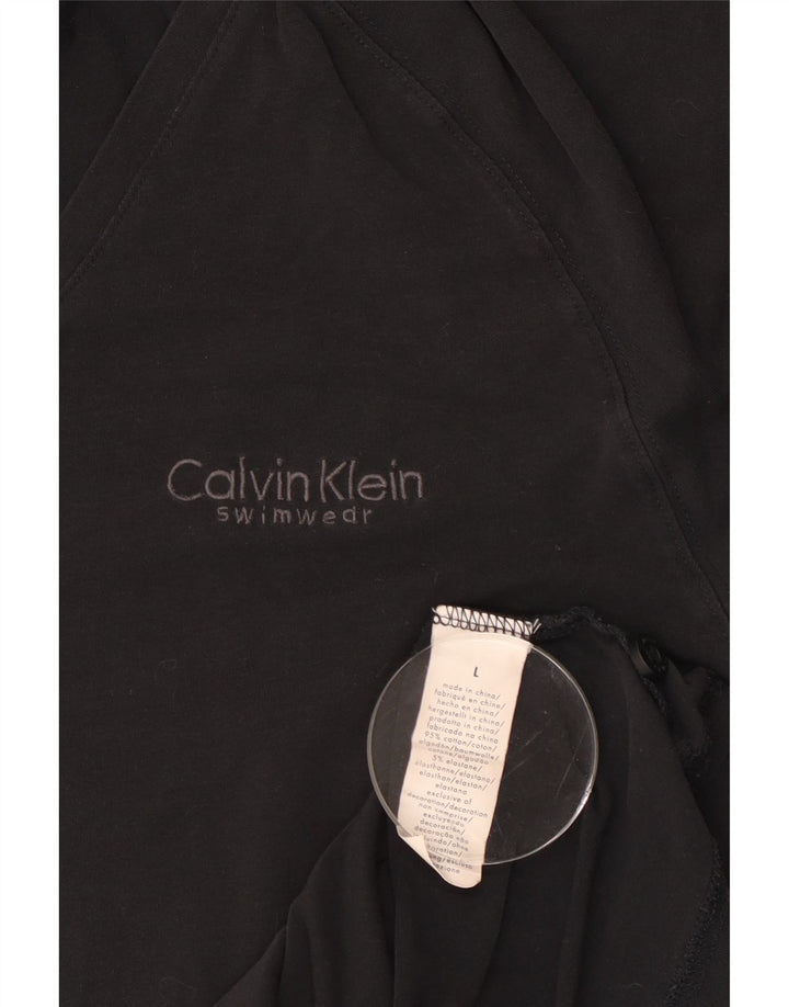 Calvin Klein - Camiseta para hombre, talla grande, algodón negro