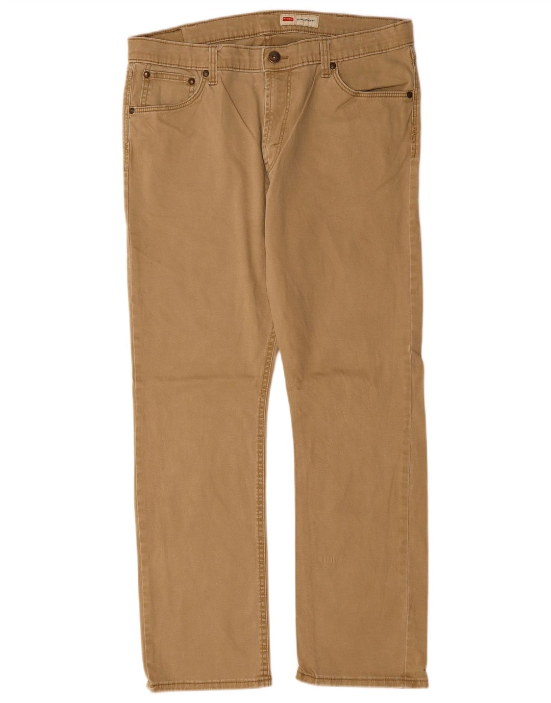 WRANGLER Pantalones informales rectos y ajustados para hombre W36 L29 Beige