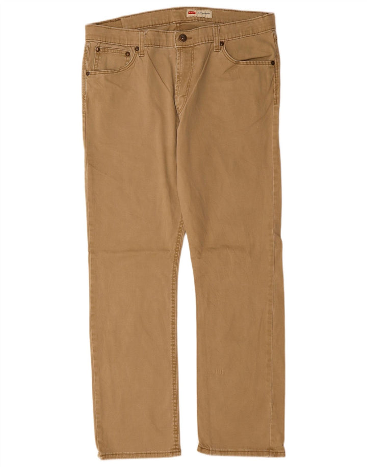 WRANGLER Pantalones informales rectos y ajustados para hombre W36 L29 Beige