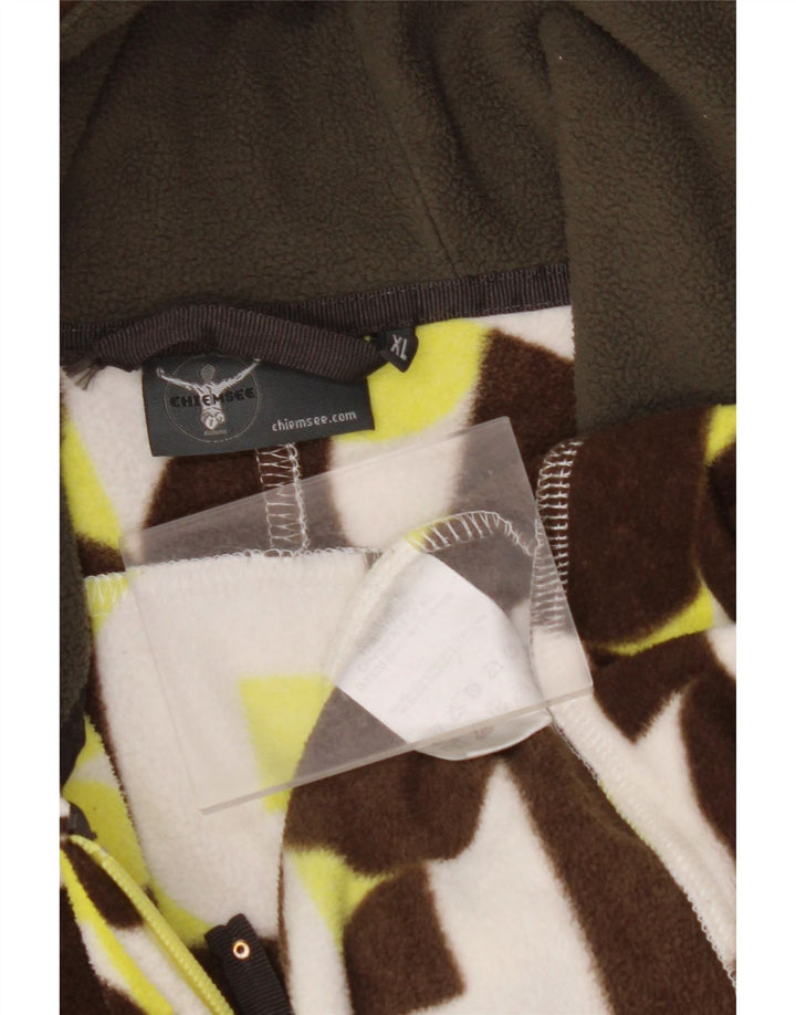 CHIEMSEE Chaqueta polar con capucha para mujer ES 40 XL Multicolor Geométrico