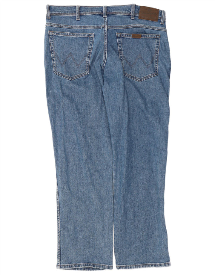 Wrangler Vaqueros rectos de corte regular para hombre W36 L30 Algodón azul