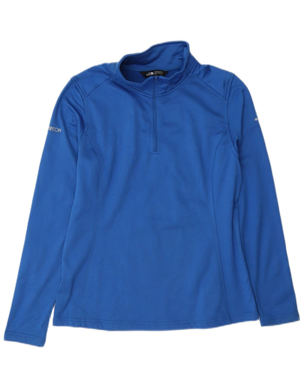 The North Face Top de chándal con cuello y cremallera para mujer UK 40 Azul medio